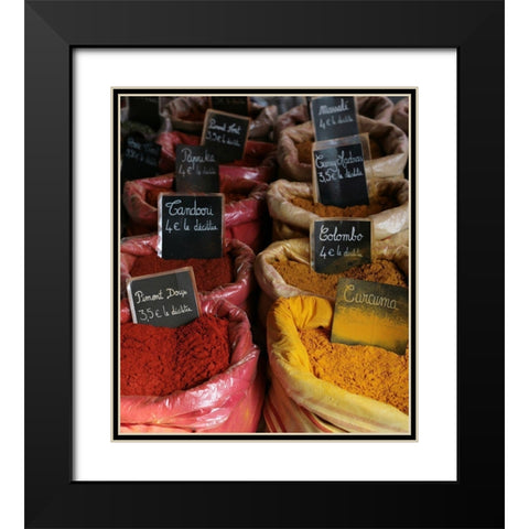 French Market No. 1 Black Modern Wood Framed Art Print with Double Matting by Okula, Carina