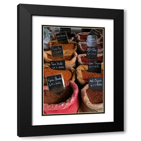 French Market No. 2 Black Modern Wood Framed Art Print with Double Matting by Okula, Carina