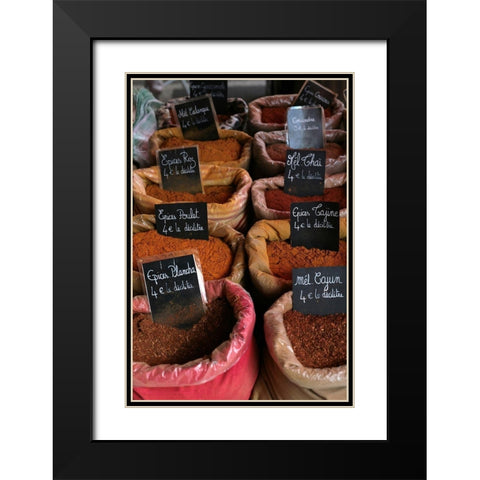 French Market No. 2 Black Modern Wood Framed Art Print with Double Matting by Okula, Carina