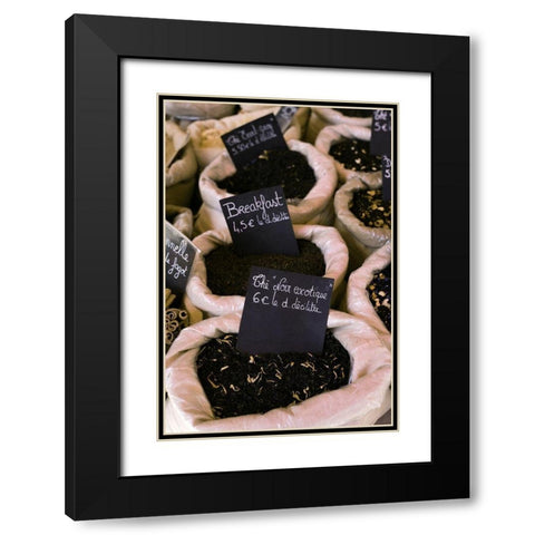 French Market No. 3 Black Modern Wood Framed Art Print with Double Matting by Okula, Carina