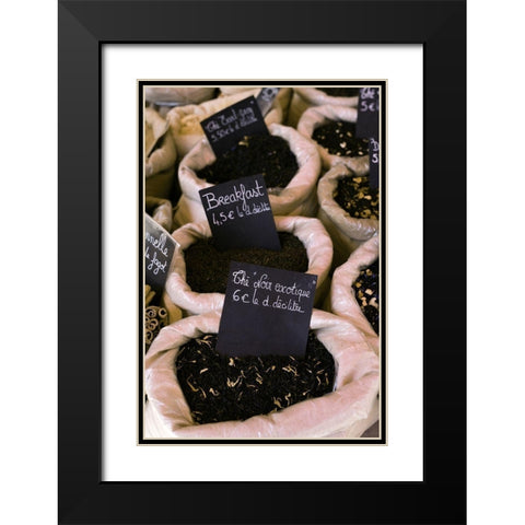 French Market No. 3 Black Modern Wood Framed Art Print with Double Matting by Okula, Carina