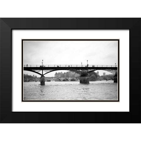 Paris No. 7 Black Modern Wood Framed Art Print with Double Matting by Okula, Carina