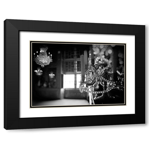 Paris Light Black Modern Wood Framed Art Print with Double Matting by Okula, Carina