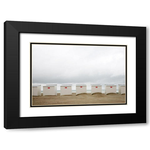 Seaside No. 1 Black Modern Wood Framed Art Print with Double Matting by Okula, Carina