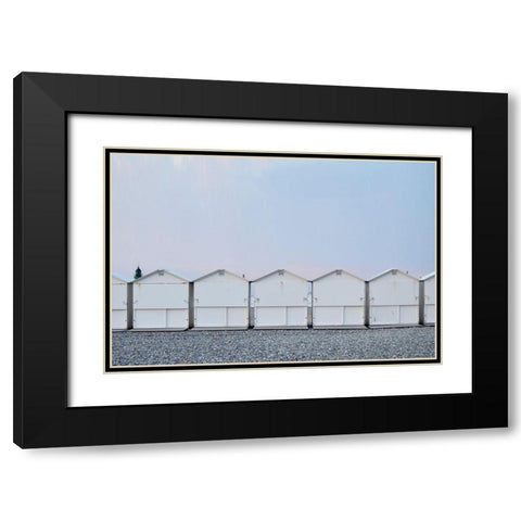 Seaside No. 2 Black Modern Wood Framed Art Print with Double Matting by Okula, Carina