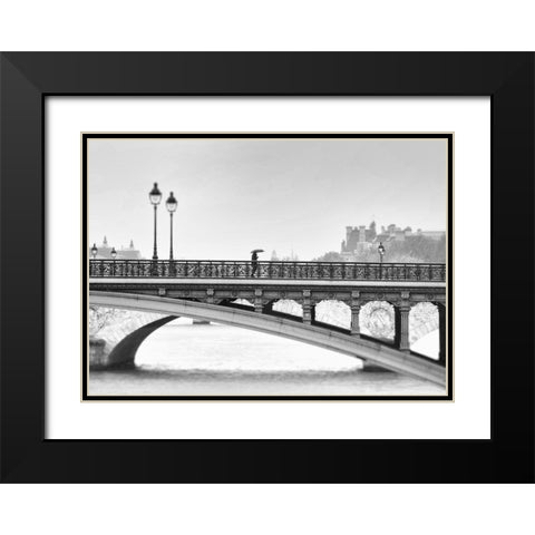 A Moment In Time Black Modern Wood Framed Art Print with Double Matting by Okula, Carina