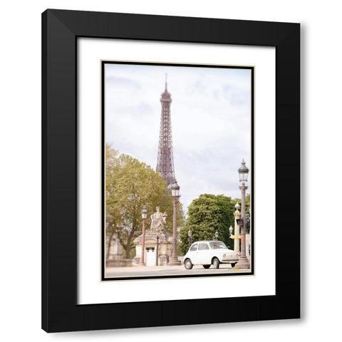 Paris Frozen in Time Black Modern Wood Framed Art Print with Double Matting by Okula, Carina