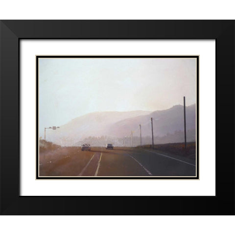 California Road Chronicles - 61 Black Modern Wood Framed Art Print with Double Matting by Penezic, Relja