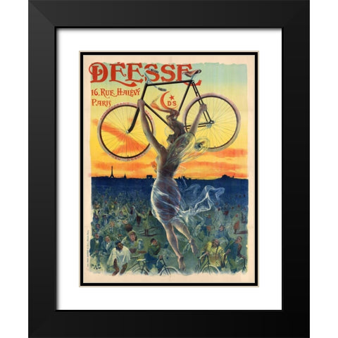 DÃƒÂ©esse Cycles Black Modern Wood Framed Art Print with Double Matting by Paleologu (PAL), Jean de