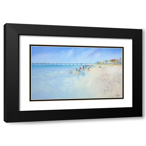 Low Tide at Henley Black Modern Wood Framed Art Print with Double Matting by Penny, Craig Trewin