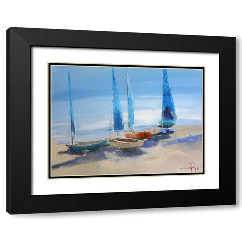 Before The Sail Black Modern Wood Framed Art Print with Double Matting by Penny, Craig Trewin