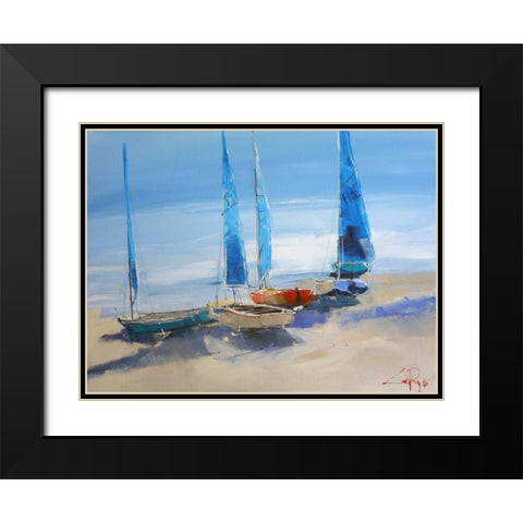Before The Sail Black Modern Wood Framed Art Print with Double Matting by Penny, Craig Trewin