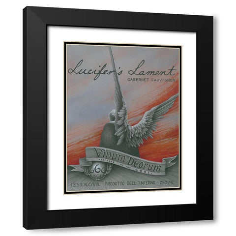 Luciferas Lament Black Modern Wood Framed Art Print with Double Matting by Peterson, Kurt