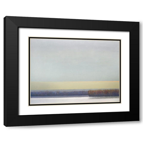 Winter Afternoon White Rock No. 2 Black Modern Wood Framed Art Print with Double Matting by Pannell, Cap