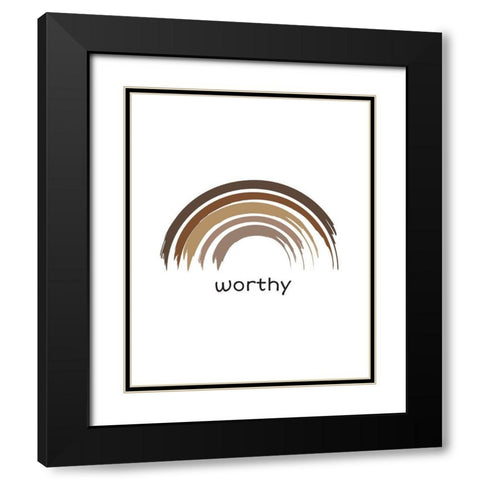 Worthy Black Modern Wood Framed Art Print with Double Matting by Proctor, Tenisha