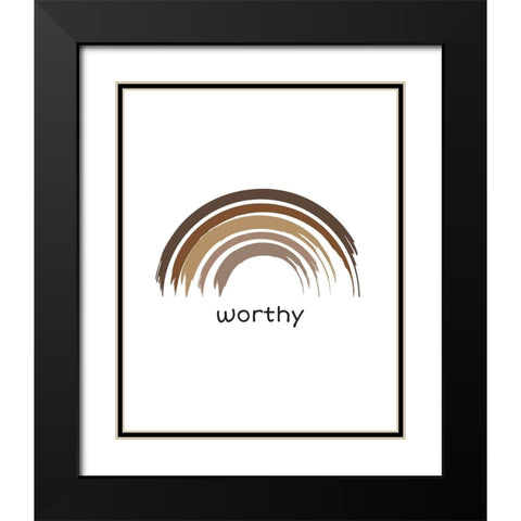 Worthy Black Modern Wood Framed Art Print with Double Matting by Proctor, Tenisha