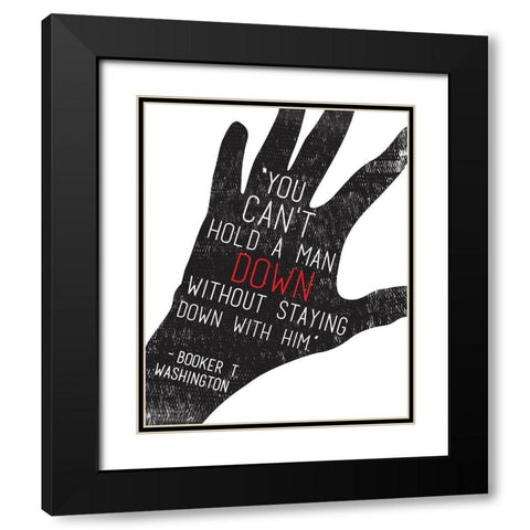 Booker T Black Modern Wood Framed Art Print with Double Matting by Proctor, Tenisha