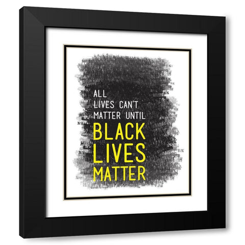 Preach Black Modern Wood Framed Art Print with Double Matting by Proctor, Tenisha