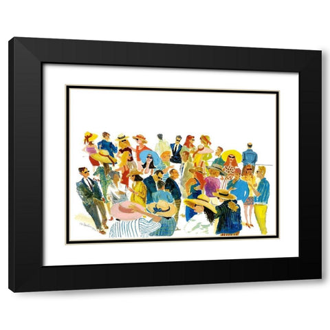 Summer Drinks Black Modern Wood Framed Art Print with Double Matting by Paraskevas, Michael