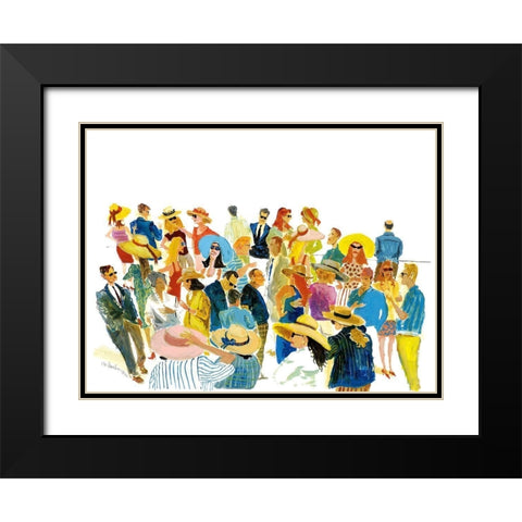 Summer Drinks Black Modern Wood Framed Art Print with Double Matting by Paraskevas, Michael