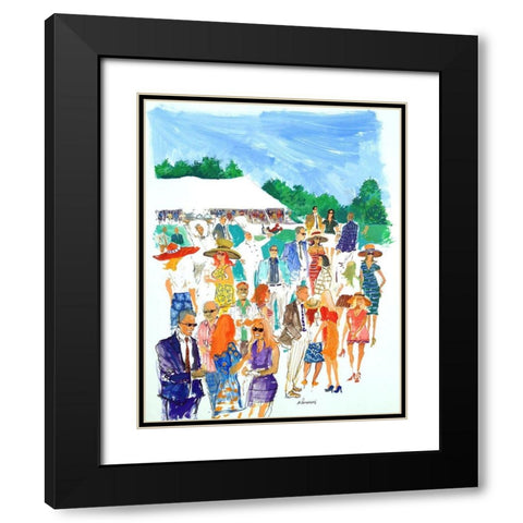 Summer Food Festival Black Modern Wood Framed Art Print with Double Matting by Paraskevas, Michael