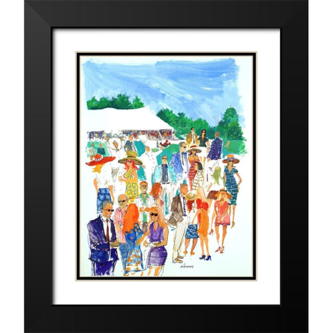 Summer Food Festival Black Modern Wood Framed Art Print with Double Matting by Paraskevas, Michael