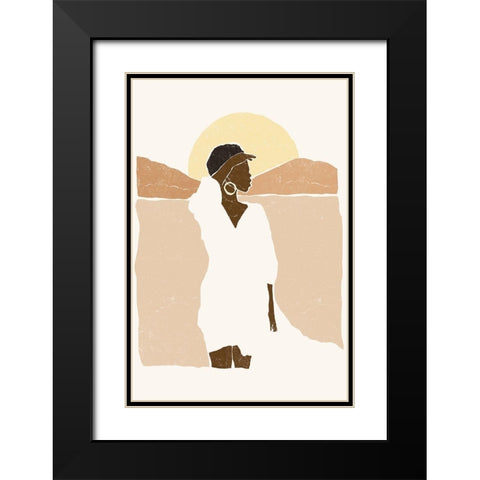 Boho Landscape I Black Modern Wood Framed Art Print with Double Matting by Pont, Yuyu