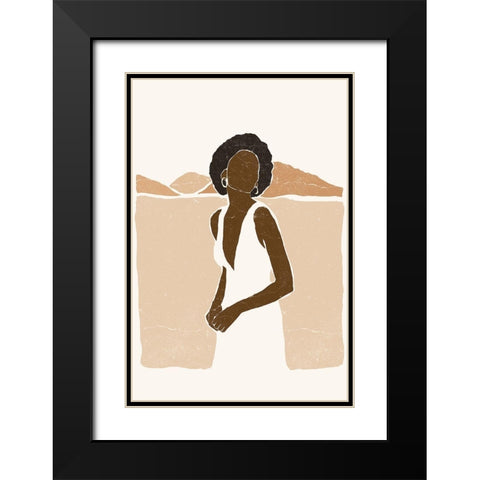 Boho Landscape II Black Modern Wood Framed Art Print with Double Matting by Pont, Yuyu