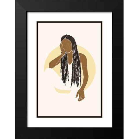 Boho Sun I Black Modern Wood Framed Art Print with Double Matting by Pont, Yuyu