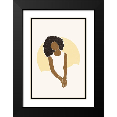 Boho Sun II Black Modern Wood Framed Art Print with Double Matting by Pont, Yuyu