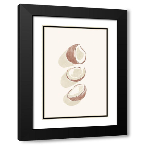 Tropical Coconuts Black Modern Wood Framed Art Print with Double Matting by Pont, Yuyu