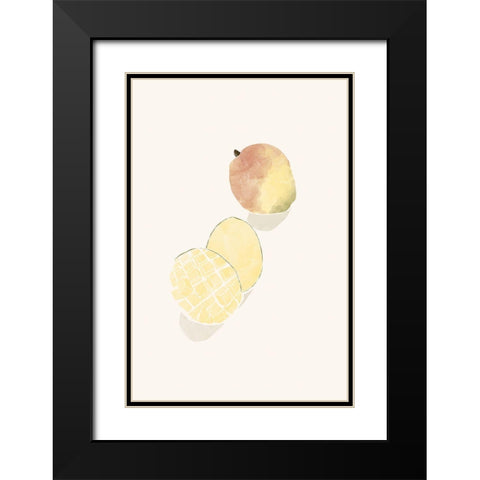 Tropical Mango Black Modern Wood Framed Art Print with Double Matting by Pont, Yuyu