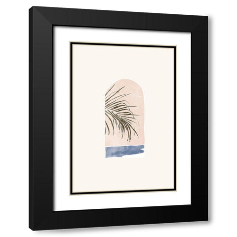 Tropical Window Landscape 02 Black Modern Wood Framed Art Print with Double Matting by Pont, Yuyu