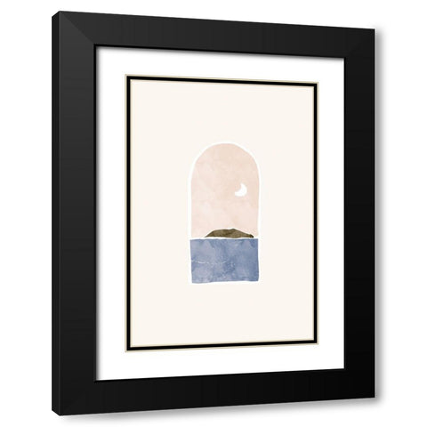 Tropical Window Landscape 03 Black Modern Wood Framed Art Print with Double Matting by Pont, Yuyu
