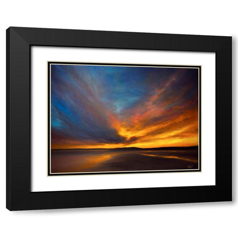 Island Silhouette Black Modern Wood Framed Art Print with Double Matting by Parent, Joanne