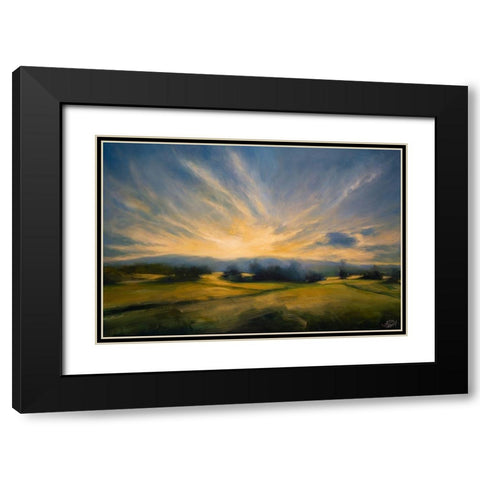 Maine Morning Black Modern Wood Framed Art Print with Double Matting by Parent, Joanne