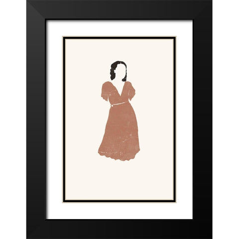 Sienna Summer No. 2 Black Modern Wood Framed Art Print with Double Matting by Pont, Yuyu