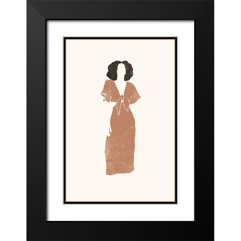 Sienna Summer No. 3 Black Modern Wood Framed Art Print with Double Matting by Pont, Yuyu