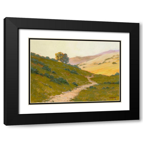 Opalescent Hills Black Modern Wood Framed Art Print with Double Matting by Penniman, Ed