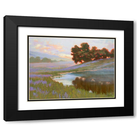 Pastel Lupin Black Modern Wood Framed Art Print with Double Matting by Penniman, Ed