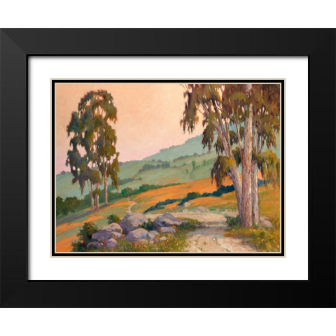 Poppy Hill Path Black Modern Wood Framed Art Print with Double Matting by Penniman, Ed