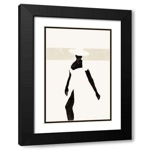 Black and Beige II Black Modern Wood Framed Art Print with Double Matting by Pont, Yuyu