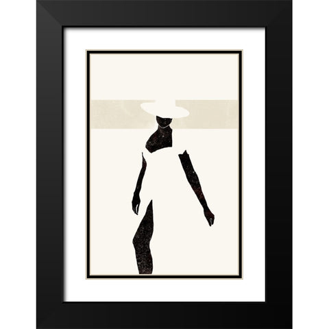 Black and Beige II Black Modern Wood Framed Art Print with Double Matting by Pont, Yuyu
