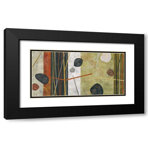 Sticks and Stones III Black Modern Wood Framed Art Print with Double Matting by Porter, Glenys