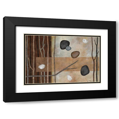 Sticks and Stones IV Black Modern Wood Framed Art Print with Double Matting by Porter, Glenys