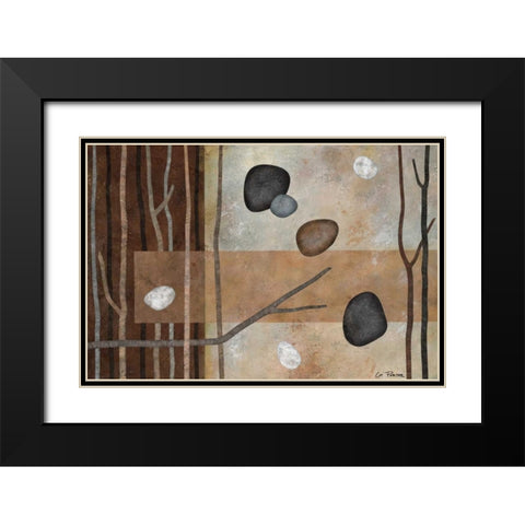 Sticks and Stones IV Black Modern Wood Framed Art Print with Double Matting by Porter, Glenys
