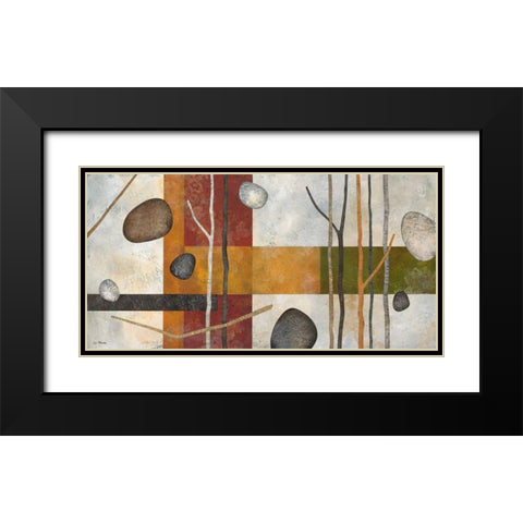 Sticks and Stones IX Black Modern Wood Framed Art Print with Double Matting by Porter, Glenys
