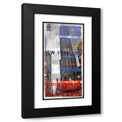 New York Sky II Black Modern Wood Framed Art Print with Double Matting by Pfrommer, Sven