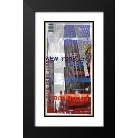 New York Sky II Black Modern Wood Framed Art Print with Double Matting by Pfrommer, Sven