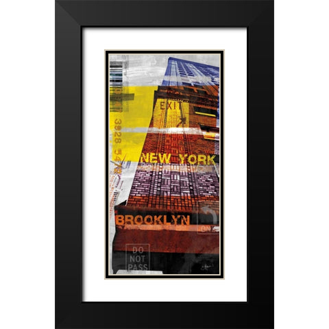New York Sky III Black Modern Wood Framed Art Print with Double Matting by Pfrommer, Sven